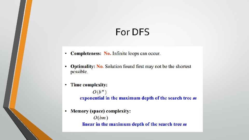 For DFS For DFS