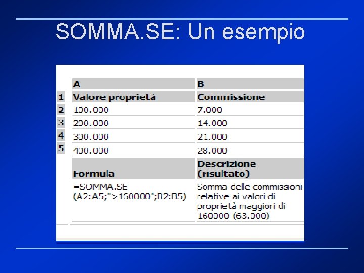 SOMMA. SE: Un esempio 