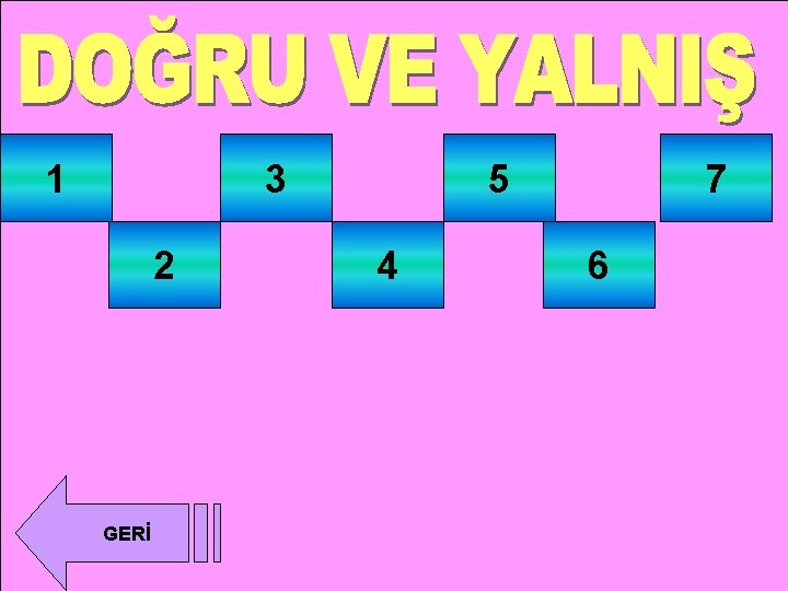 1 3 2 GERİ 5 4 7 6 