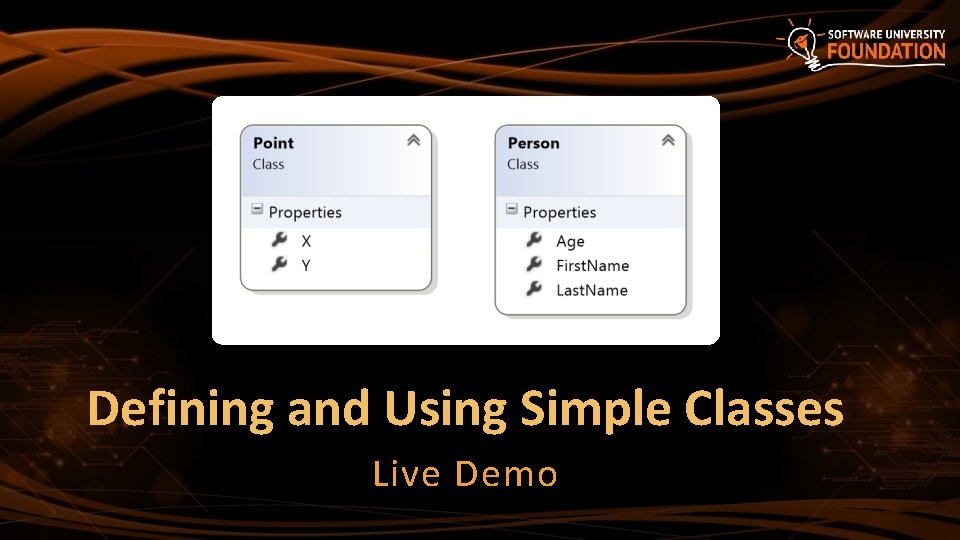 Defining and Using Simple Classes Live Demo 