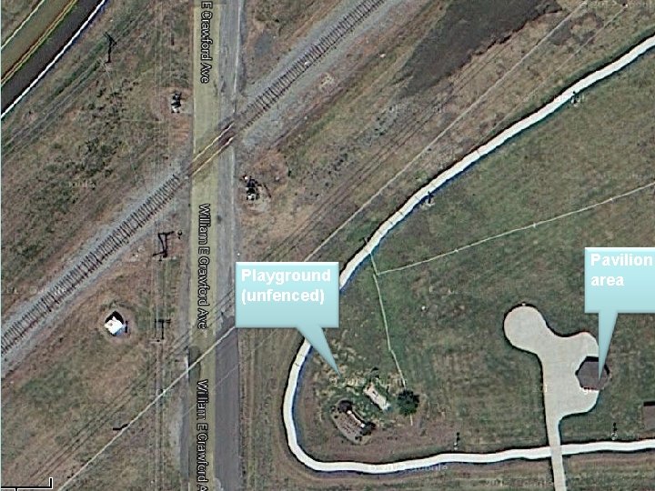 Playground (unfenced) Pavilion area 