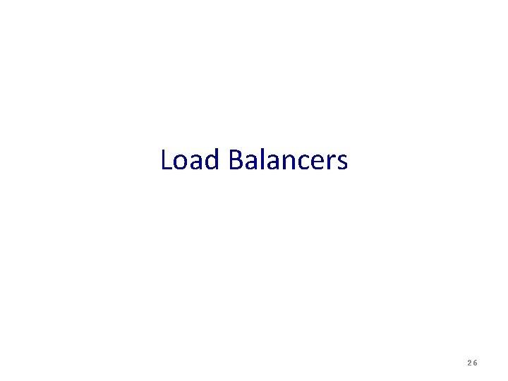 Load Balancers 26 