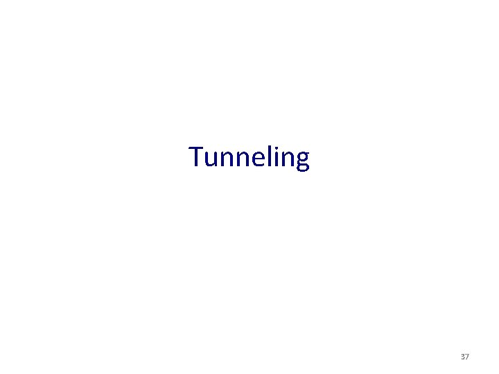 Tunneling 37 