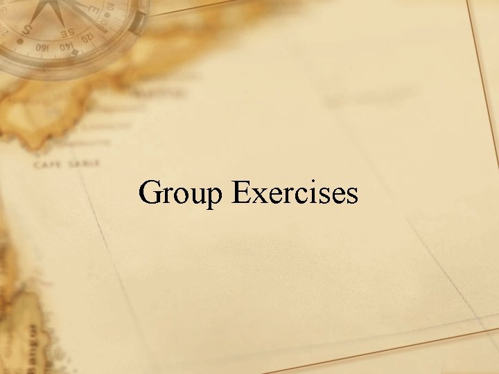 Group Exercises 