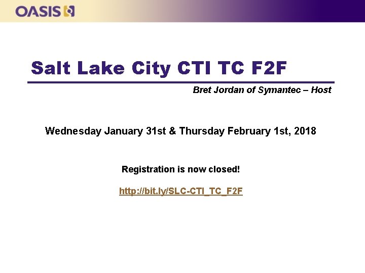 Salt Lake City CTI TC F 2 F Bret Jordan of Symantec – Host