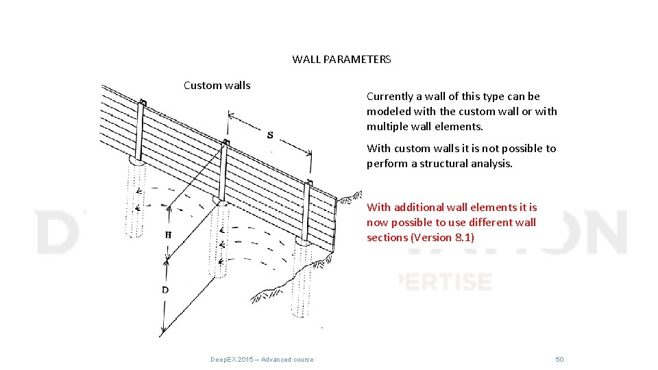 WALL PARAMETERS Custom walls Currently a wall of this type can be modeled with