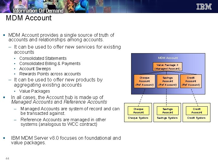 MDM Account § MDM Account provides a single source of truth of accounts and MDM Account § MDM Account provides a single source of truth of accounts and