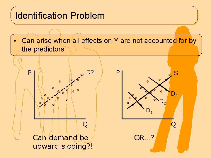 Identification Problem • Can arise when all effects on Y are not accounted for