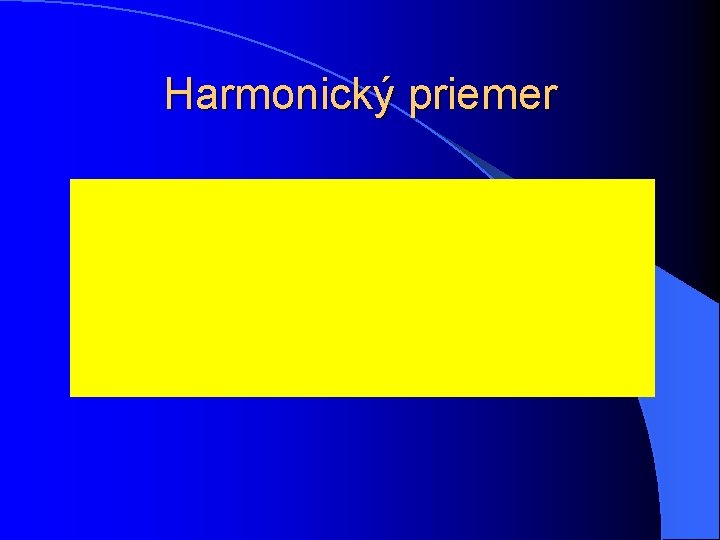 Harmonický priemer 