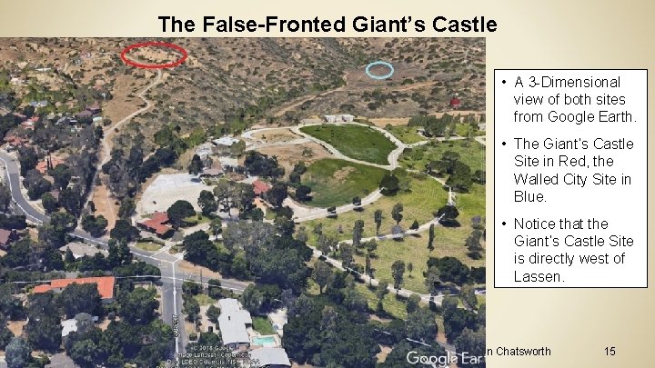 The False-Fronted Giant’s Castle • A 3 -Dimensional view of both sites from Google