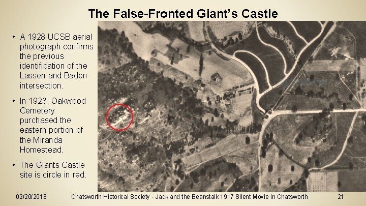 The False-Fronted Giant’s Castle • A 1928 UCSB aerial photograph confirms the previous identification