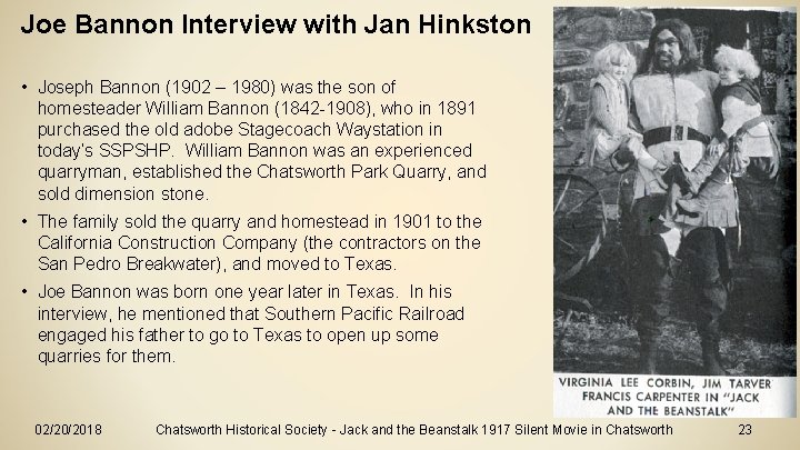 Joe Bannon Interview with Jan Hinkston • Joseph Bannon (1902 – 1980) was the