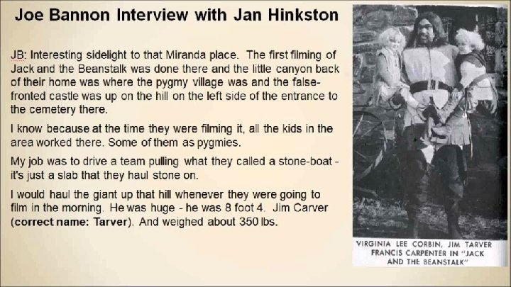 02/20/2018 Chatsworth Historical Society - Jack and the Beanstalk 1917 Silent Movie in Chatsworth