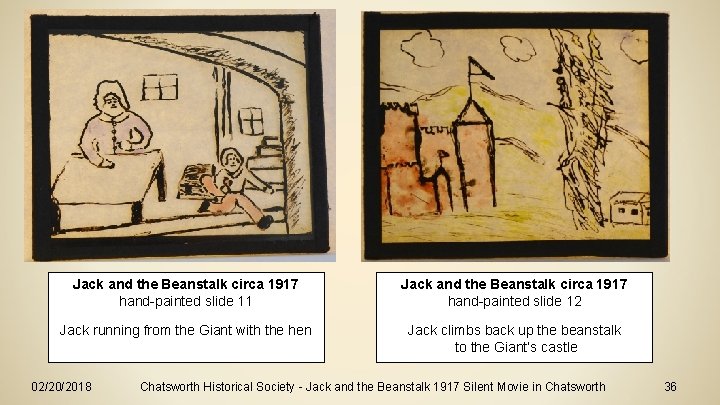 Jack and the Beanstalk circa 1917 hand-painted slide 11 Jack and the Beanstalk circa