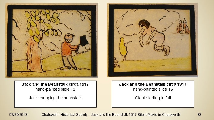 Jack and the Beanstalk circa 1917 hand-painted slide 15 Jack and the Beanstalk circa