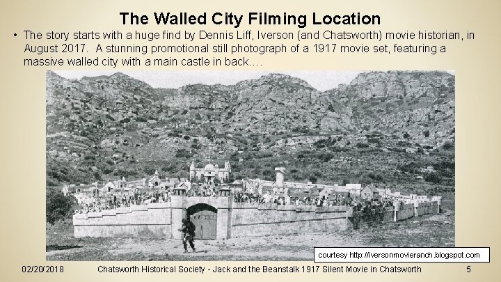 The Walled City Filming Location • The story starts with a huge find by