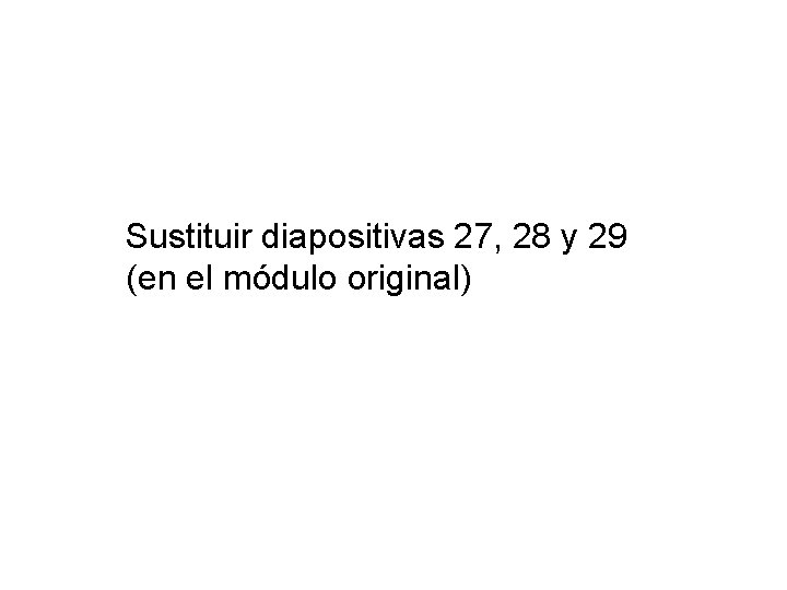 Sustituir diapositivas 27, 28 y 29 (en el módulo original) 