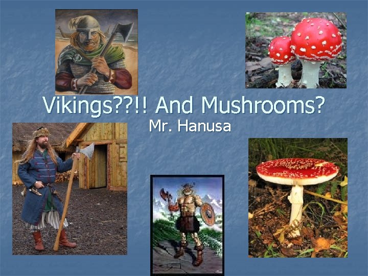 Vikings? ? !! And Mushrooms? Mr. Hanusa 