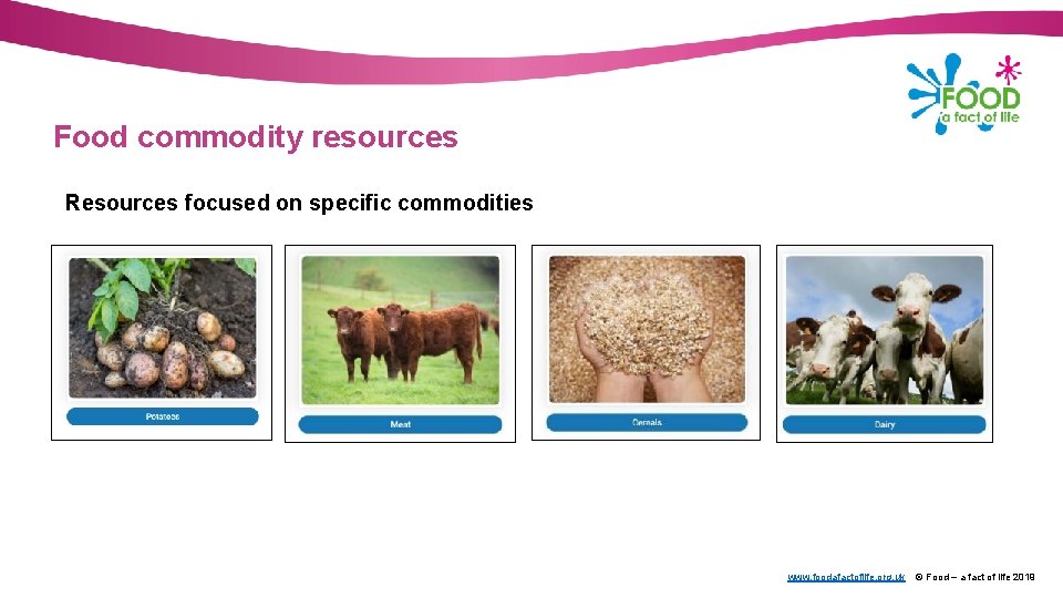 Food commodity resources Resources focused on specific commodities www. foodafactoflife. org. uk © Food