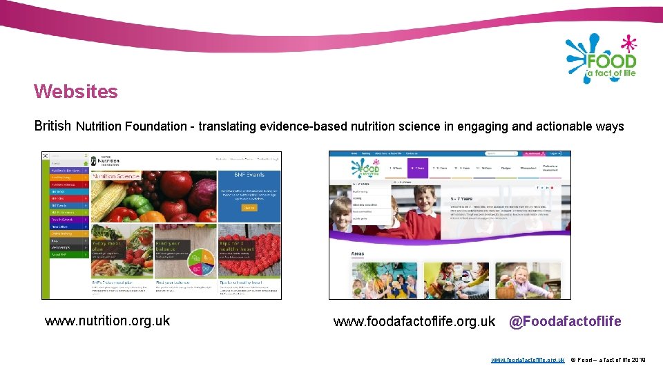 Websites British Nutrition Foundation - translating evidence-based nutrition science in engaging and actionable ways