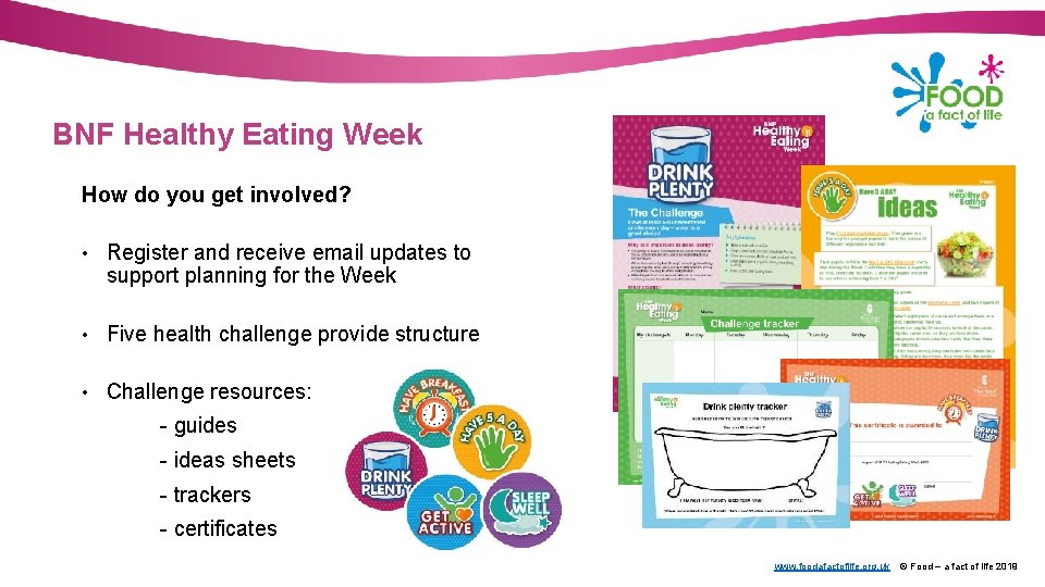 BNF Healthy Eating Week How do you get involved? • Register and receive email