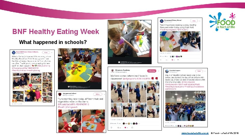 BNF Healthy Eating Week What happened in schools? www. foodafactoflife. org. uk © Food