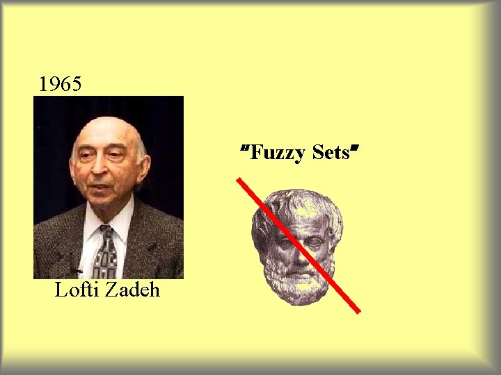 1965 “Fuzzy Sets” Lofti Zadeh 