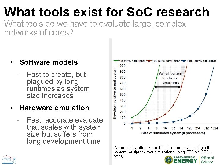 What tools exist for So. C research What tools do we have to evaluate