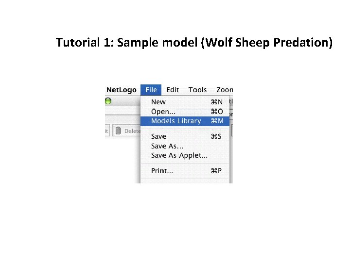 Tutorial 1: Sample model (Wolf Sheep Predation) 