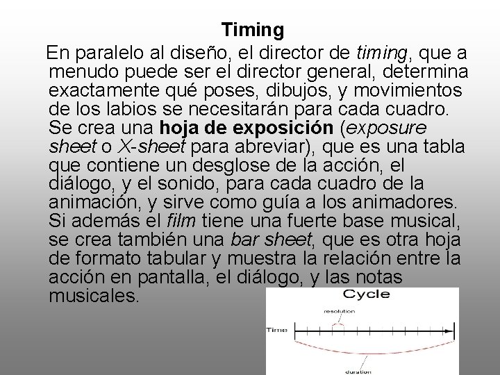  Timing En paralelo al diseño, el director de timing, que a menudo puede