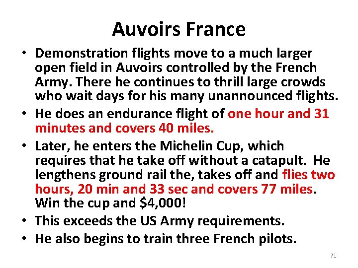 Auvoirs France • Demonstration flights move to a much larger open field in Auvoirs