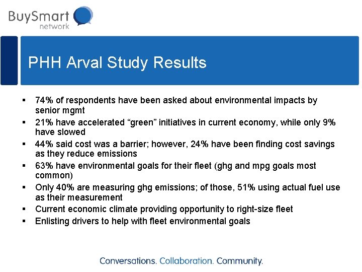 PHH Arval Study Results § § § § 74% of respondents have been asked