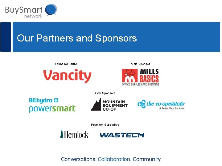 Our Partners and Sponsors Founding Partner Gold Sponsor Silver Sponsors Premium Supporters 