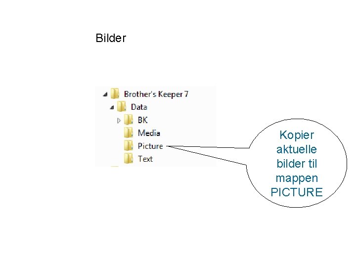 Bilder Kopier aktuelle bilder til mappen PICTURE 