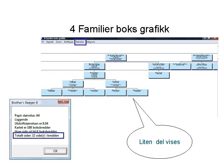 4 Familier boks grafikk Liten del vises 