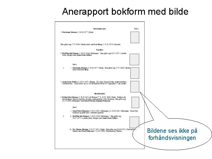 Anerapport bokform med bilde Bildene ses ikke på forhåndsvisningen 