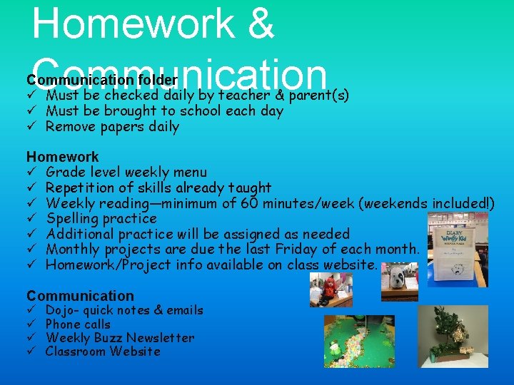 Homework & Communication folder ü Must be checked daily by teacher & parent(s) ü