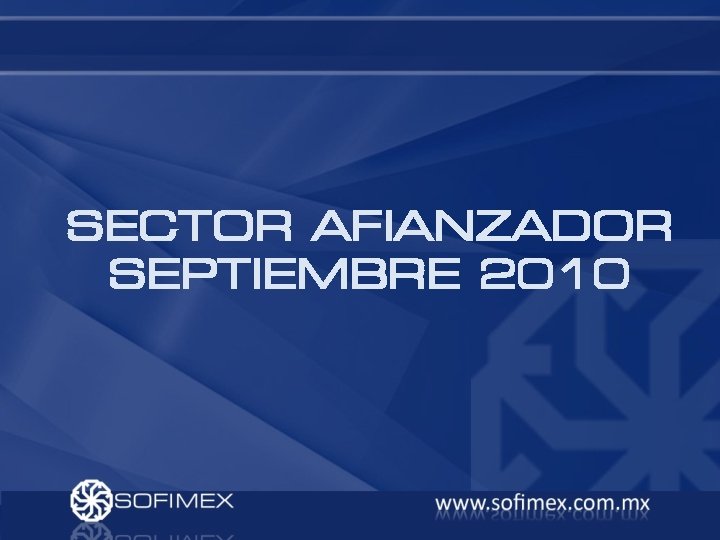 SECTOR AFIANZADOR SEPTIEMBRE 2010 