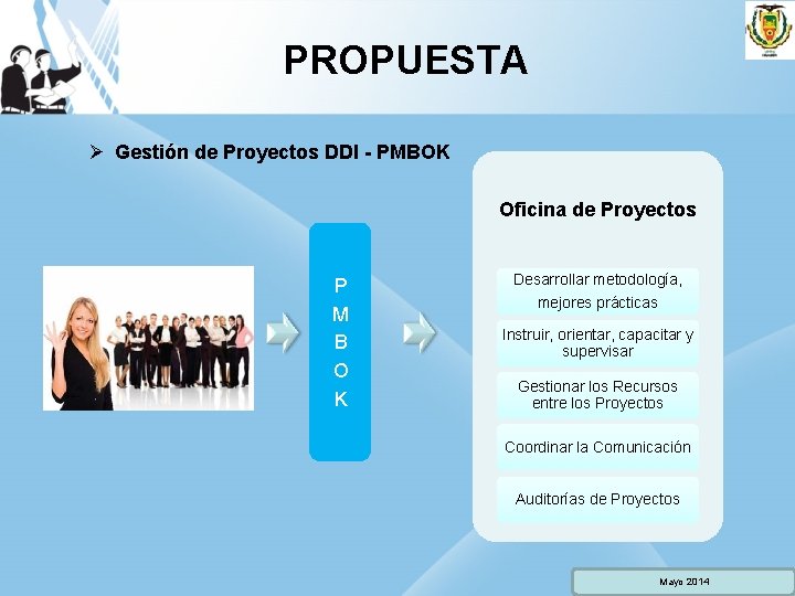 PROPUESTA Ø Gestión de Proyectos DDI - PMBOK Oficina de Proyectos P M B