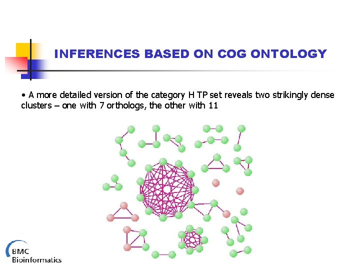 INFERENCES BASED ON COG ONTOLOGY • A more detailed version of the category H