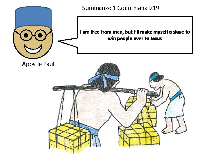 Summarize 1 Corinthians 9: 19 I am free from men, but I’ll make myself