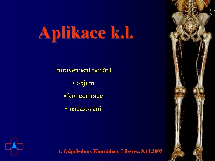 Aplikace k. l. Intravenosní podání • objem • koncentrace • načasování 1. Odpoledne s