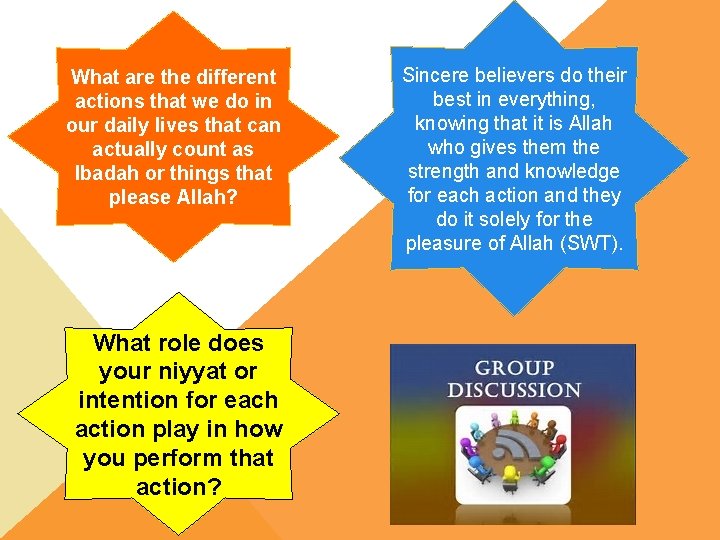 What are the different actions that we do in our daily lives that can