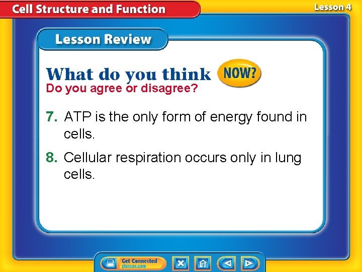 Do you agree or disagree? 7. ATP is the only form of energy found