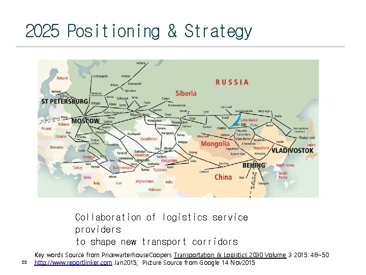 2025 Positioning & Strategy Collaboration of logistics service providers to shape new transport corridors