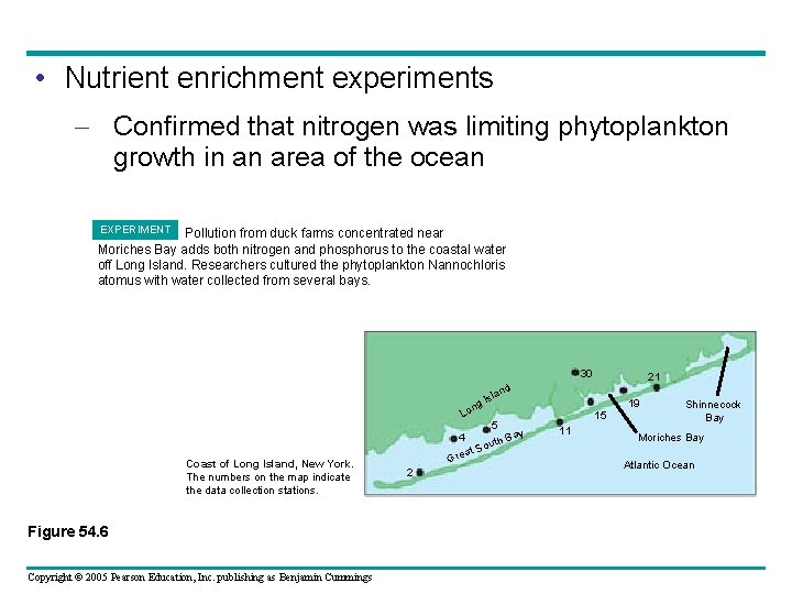  • Nutrient enrichment experiments – Confirmed that nitrogen was limiting phytoplankton growth in