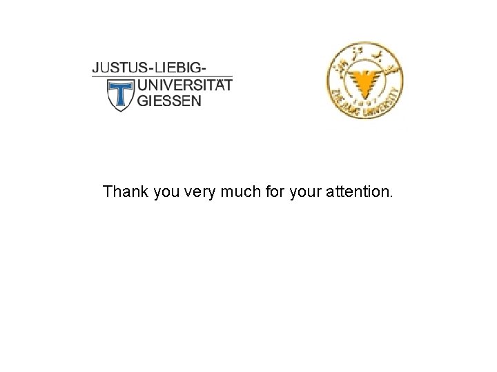 Thank you very much for your attention. 