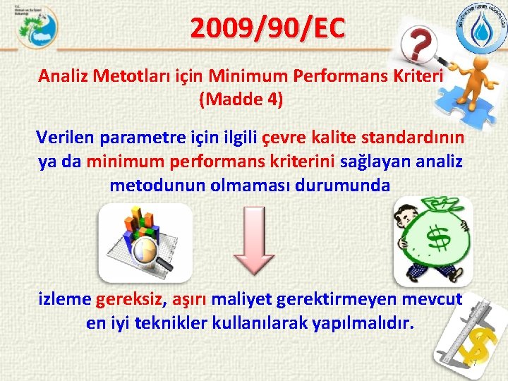 2009/90/EC Analiz Metotları için Minimum Performans Kriteri (Madde 4) Verilen parametre için ilgili çevre